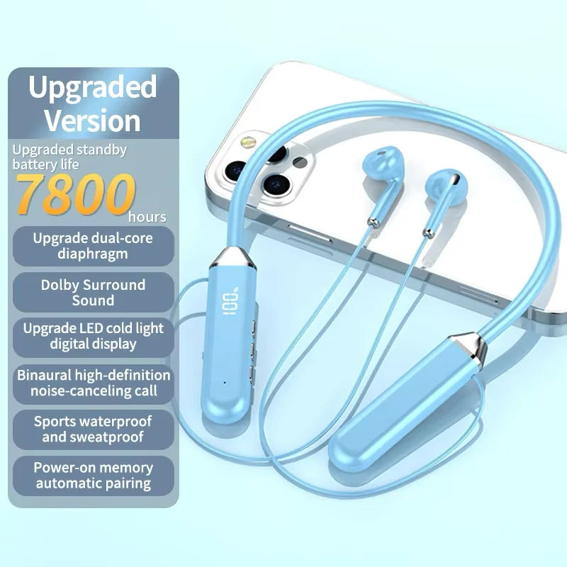 Wireless Headphone Neckband Earphone audiphones Bluetooth