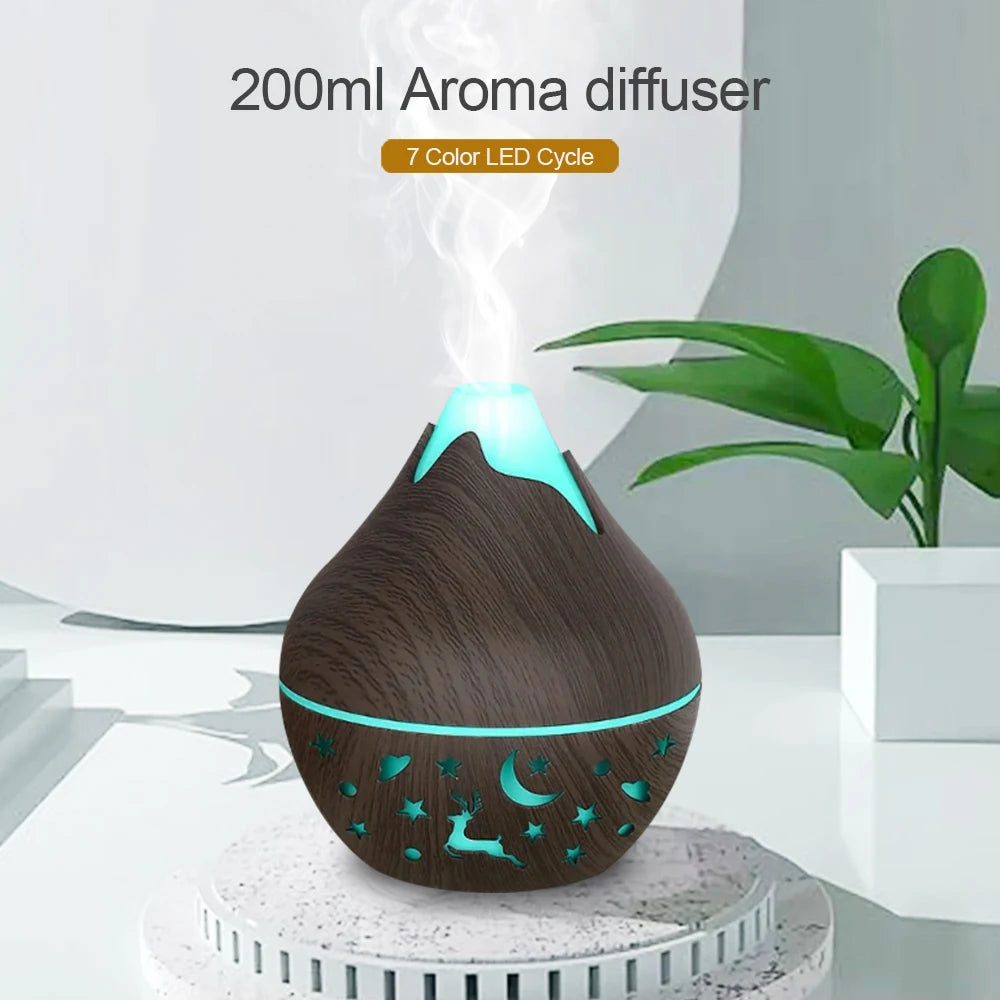 Oil Diffusers with 200ml Tank Remote Control and 7 Color LED Lights For Relaxation and Aromatherapy