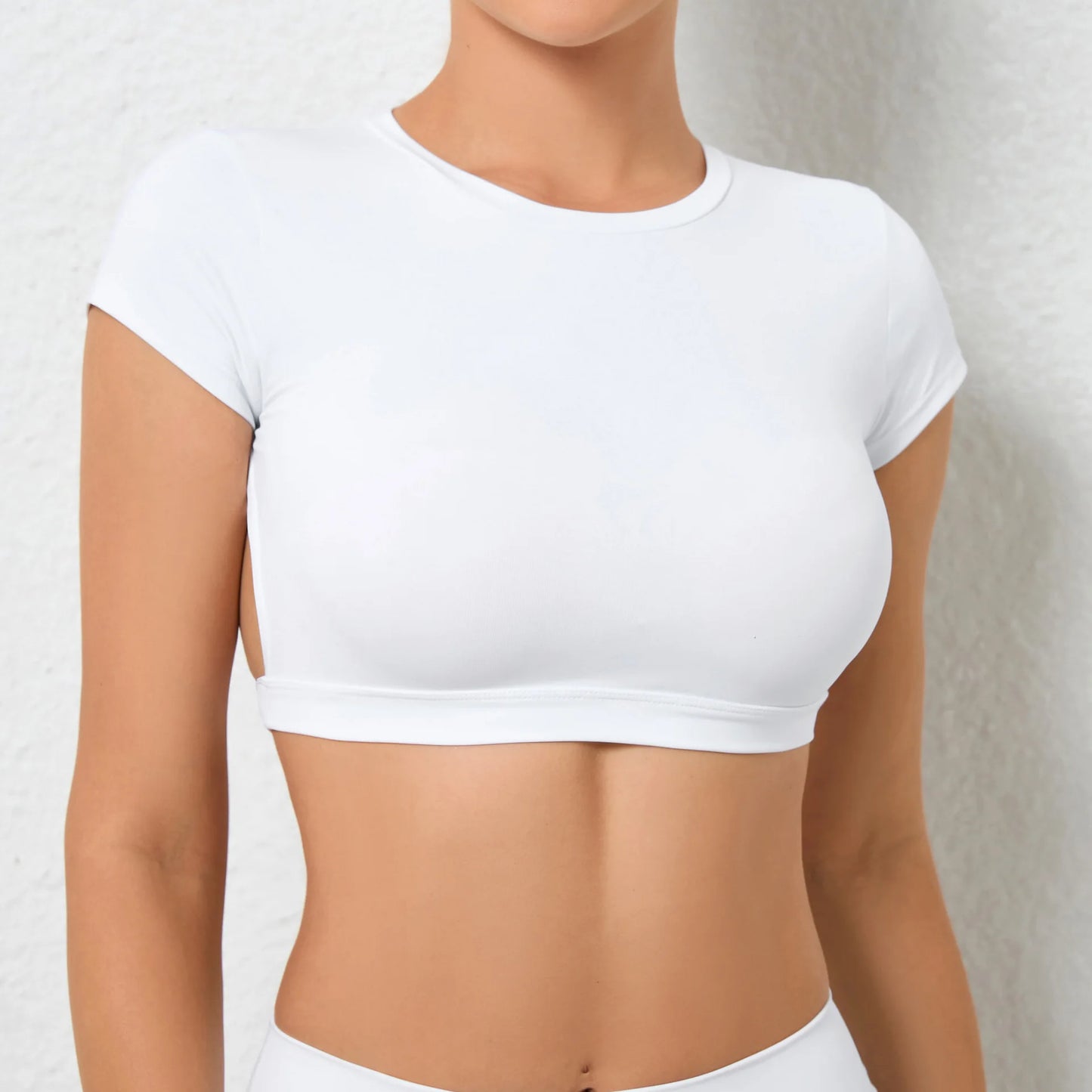 Breathable Workout Tops Backless Yoga Crop Tops