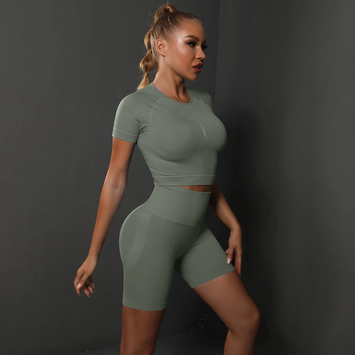 2PCS Seamless Women Yoga Set