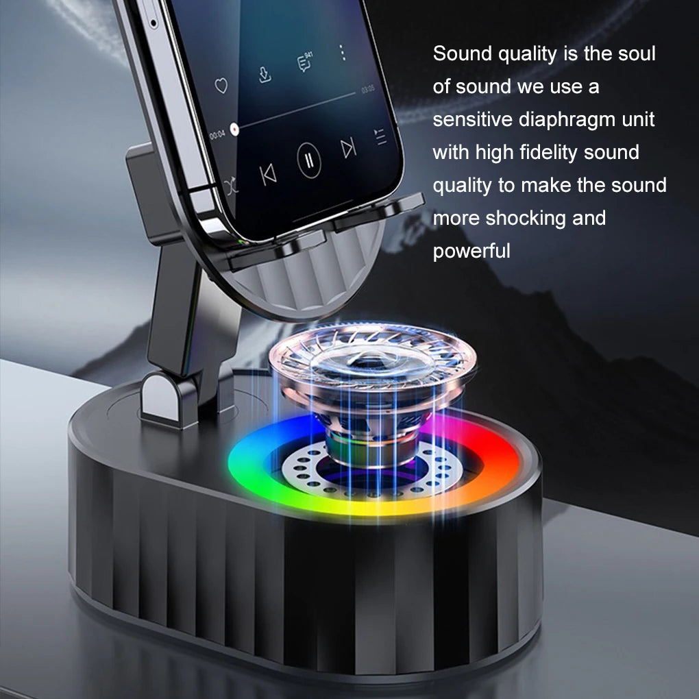 5 in 1 Induction Speaker Phone Stand Wireless Bluetooth Speaker