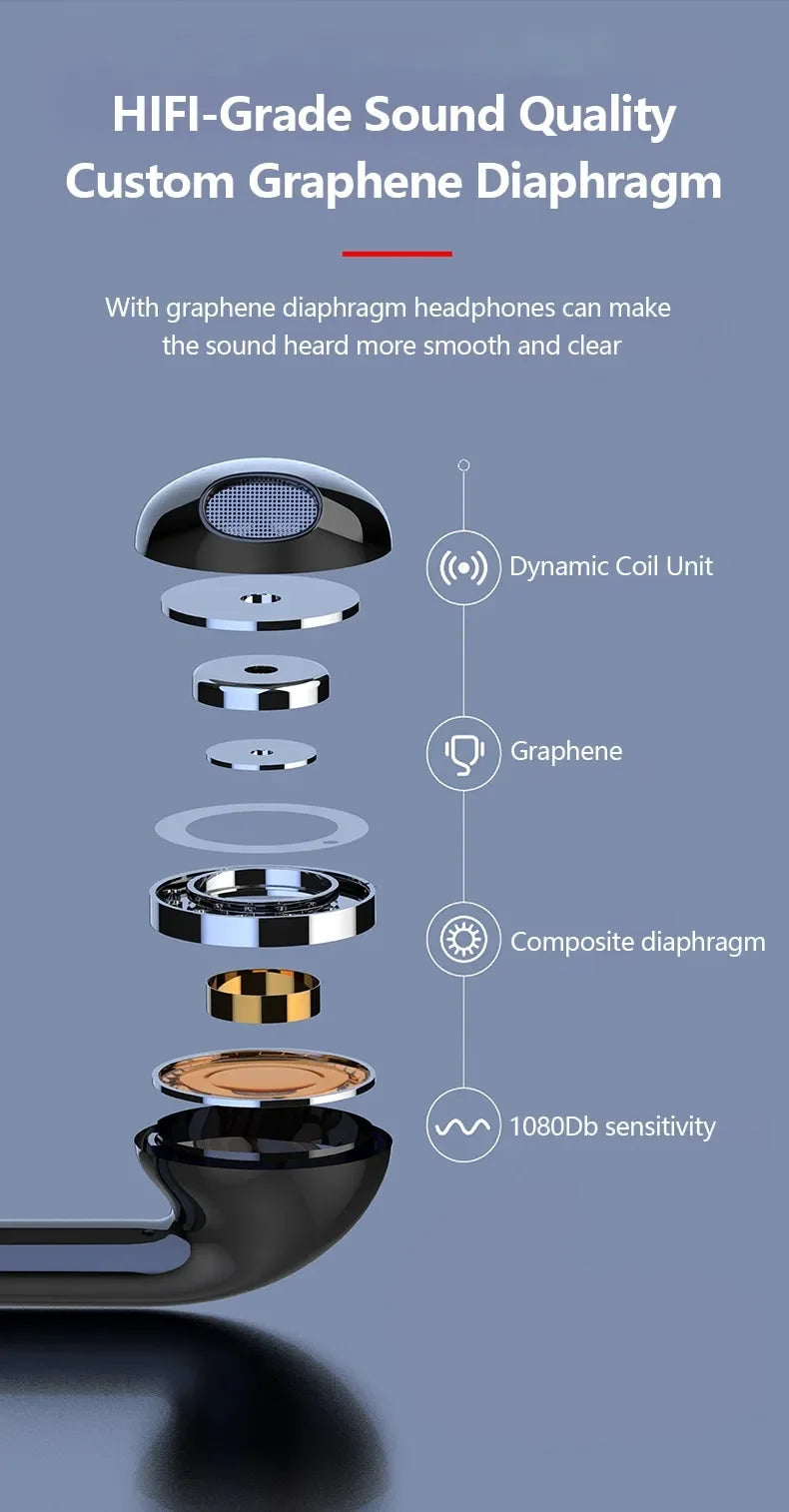 Wireless Headphone Neckband Earphone audiphones Bluetooth