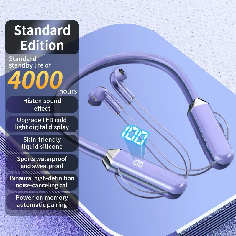Wireless Headphone Neckband Earphone audiphones Bluetooth