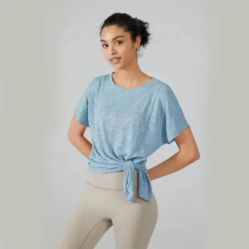 Yoga Shirts & Blouses. Short Sleeve Workout Sporty Woman Top