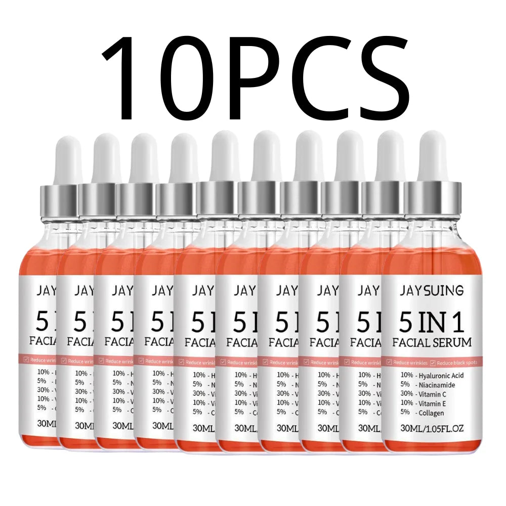 1/3/5/10Pcs 5 In 1 Facial Serum Hyaluronic Acid Vitamin C Niacinamide Skin Care