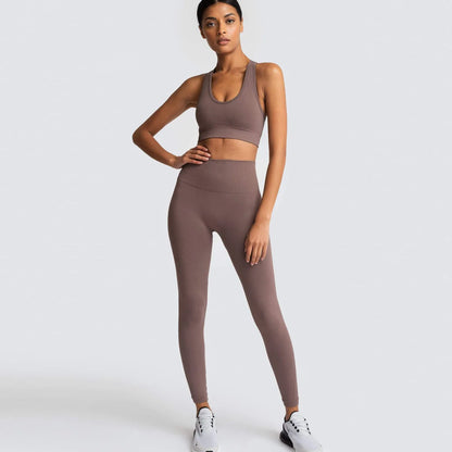 Seamless Yoga Sports Bra and Leggings