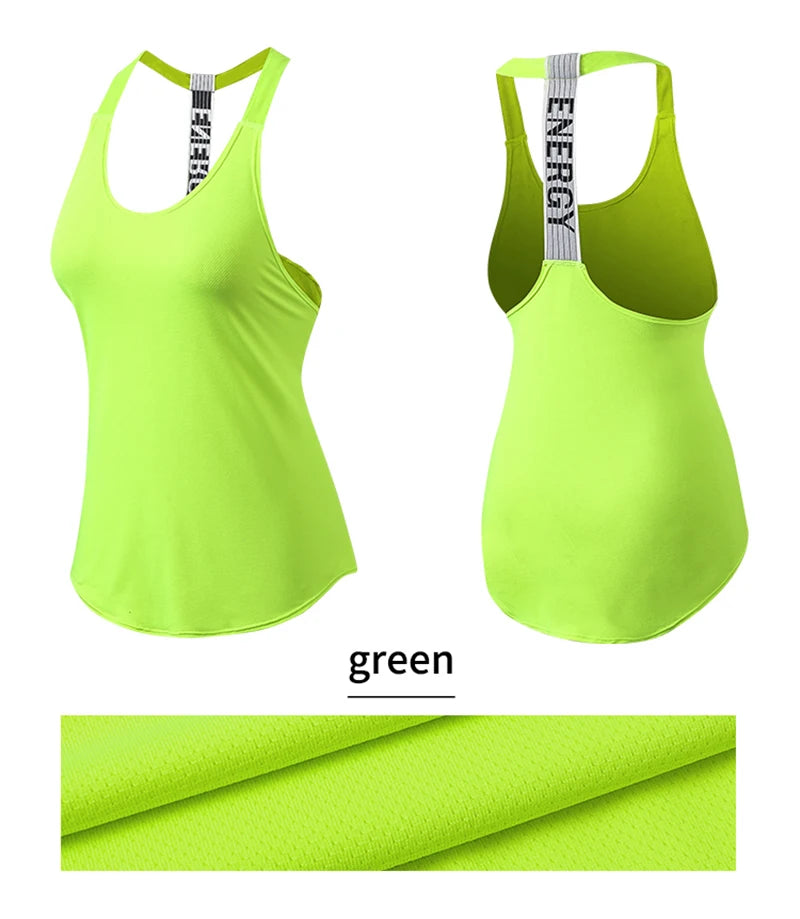 Gym Tops Sleeveless Tops Letter Backless Shirt
