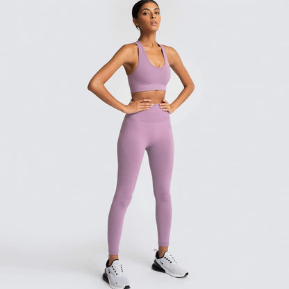 Seamless Yoga Sports Bra and Leggings