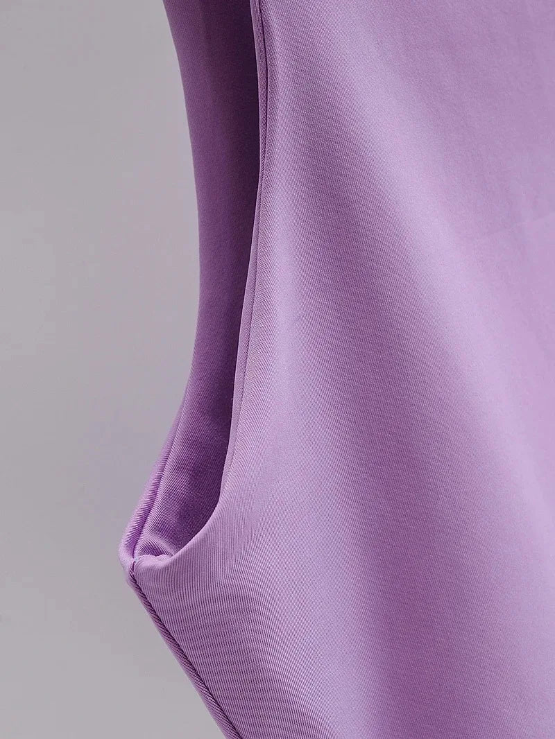 Sexy Slim Tops O-neck Sleeveless Double Nylon Tank Tops 6 Colors