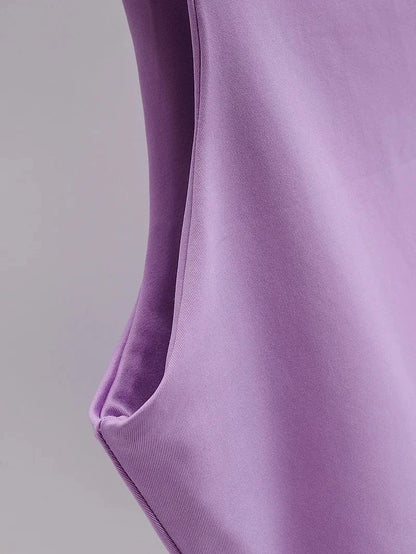 Sexy Slim Tops O-neck Sleeveless Double Nylon Tank Tops 6 Colors