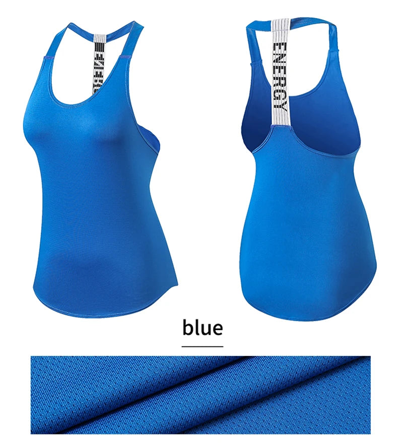 Gym Tops Sleeveless Tops Letter Backless Shirt