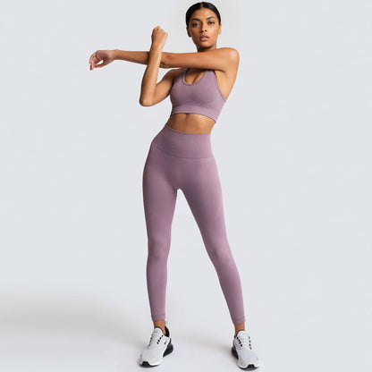 Seamless Yoga Sports Bra and Leggings