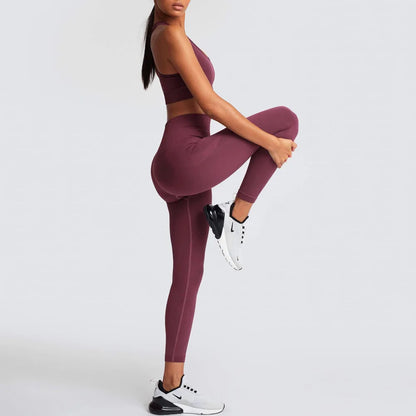 Seamless Yoga Sports Bra and Leggings
