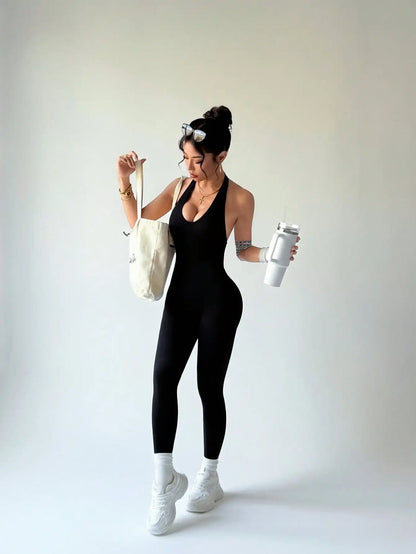 One-Piece Yoga Jumpsuit Skinny Short