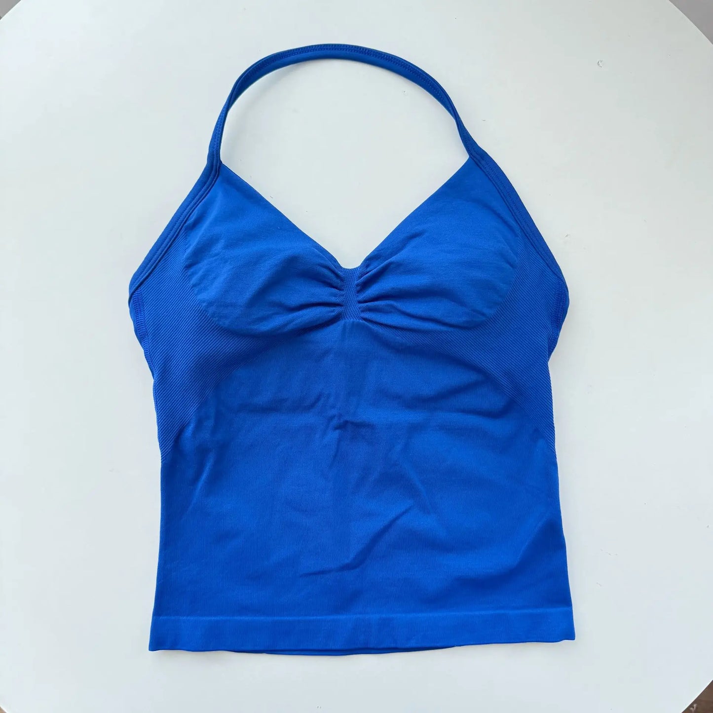 Strappy Yoga Top - Backless  Built-in Bra & Removable Cups for Running