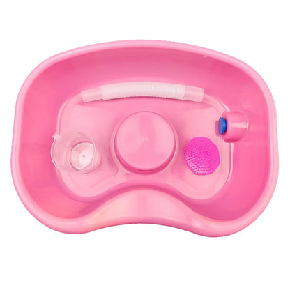 Hair Washing Tray with Pipe with Shampoo Brush