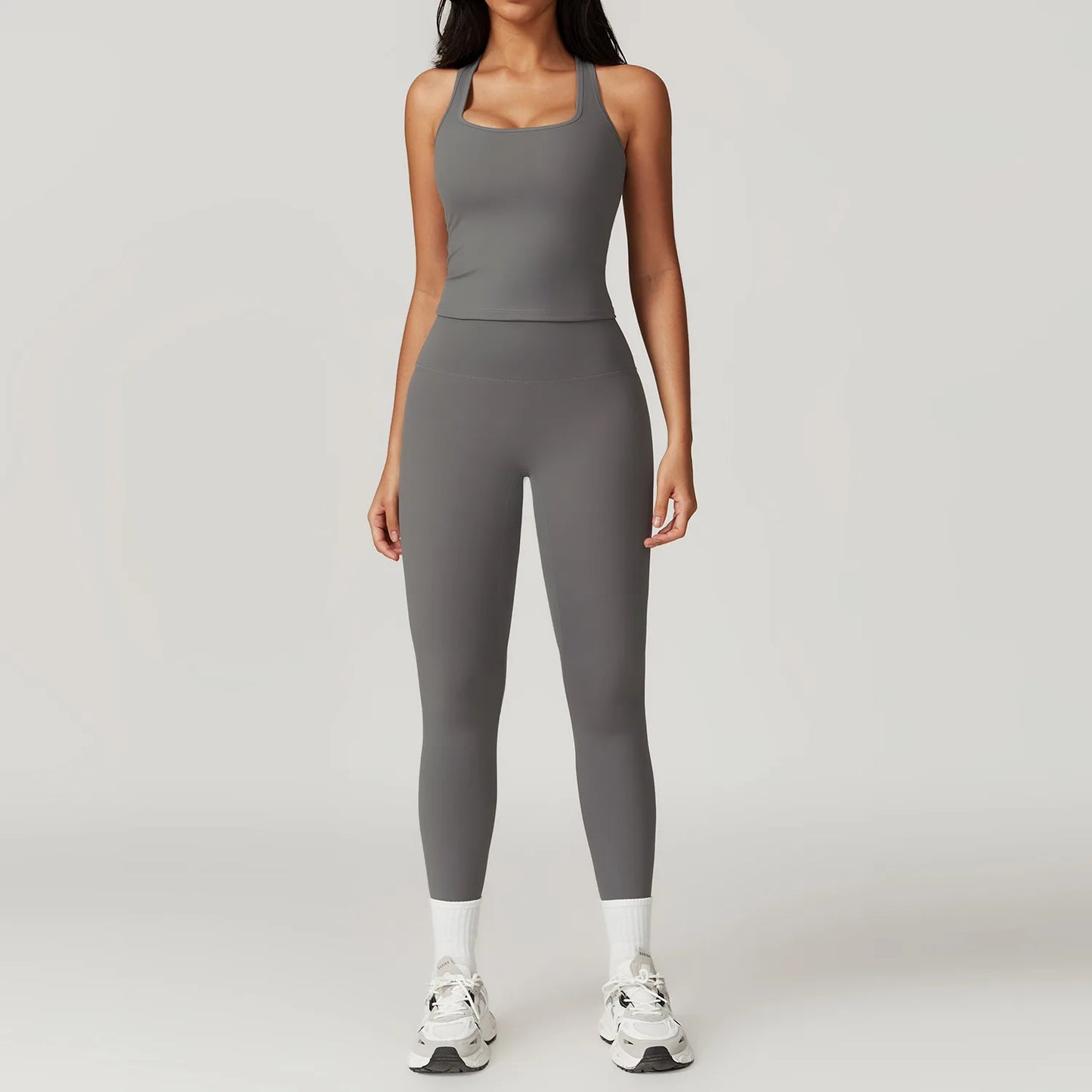 Yoga Sets 2 piece Seamless Leggings Tank Shorts Suit