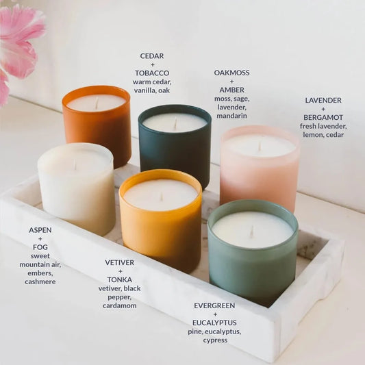 Set of 6 Soy, 35 Hour Burn Time, Aromatherapy Candles