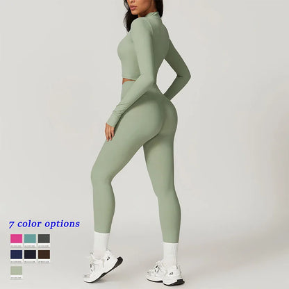 Yoga Set 3PCS  Sports Bra ，Jacket， Leggings
