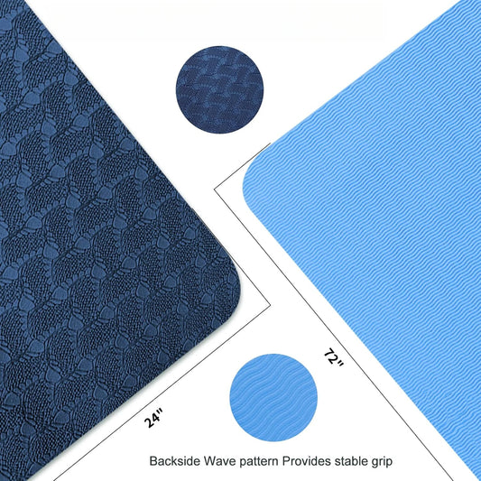 Non-Slip Extra Thick High-Density  Workout Mats for Women Men