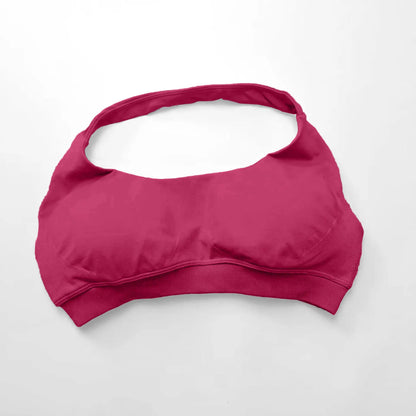 Halter Top Sports Bra Push-up Sexy Open Back