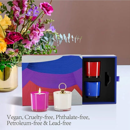 4 Natural Soy Candles| Lavender Essential Oils Stress Relief