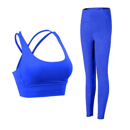 2 Piece Yoga Push Up  Sports Bra Leggings Suit