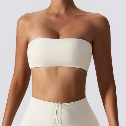 Strapless  Sports Bra Quick-Drying Yoga Tube Top