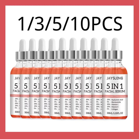 1/3/5/10Pcs 5 In 1 Facial Serum Hyaluronic Acid  Vitamin C Niacinamide Skin Care