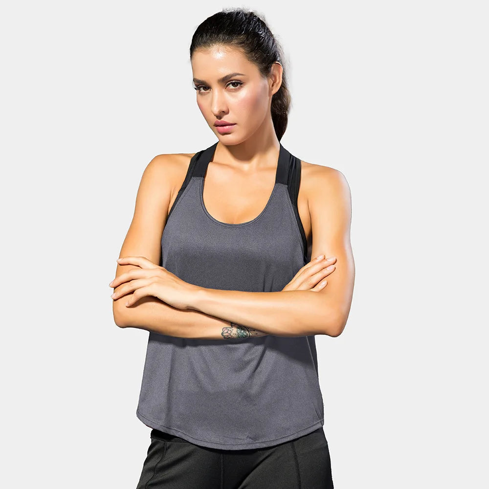 Gym Tops Sleeveless Tops Letter Backless Shirt