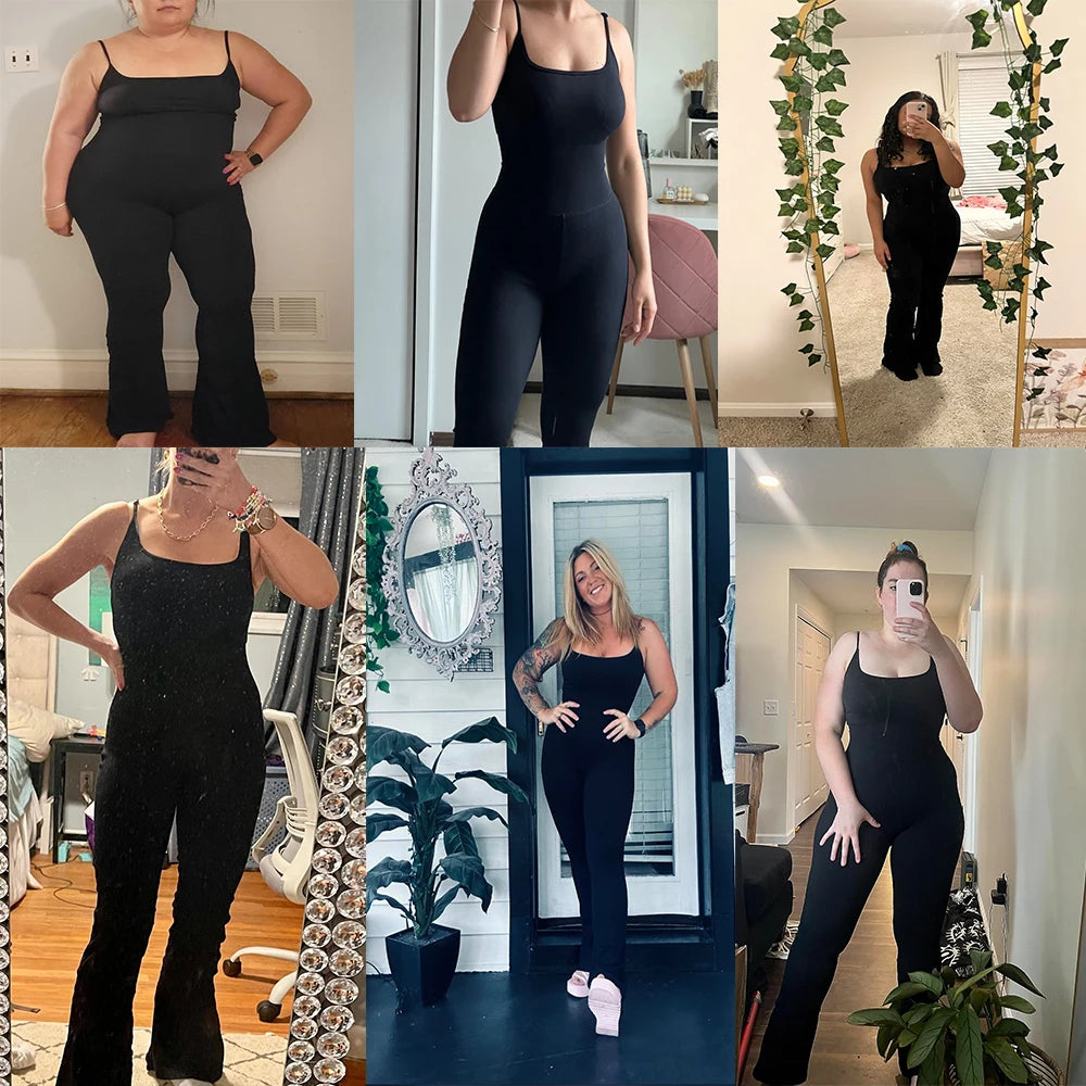 Sleeveless Yoga  Bodycon Rompers Backless