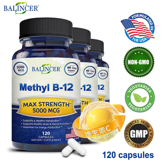 Vitamin B12 - 5000 MCG Supplement
