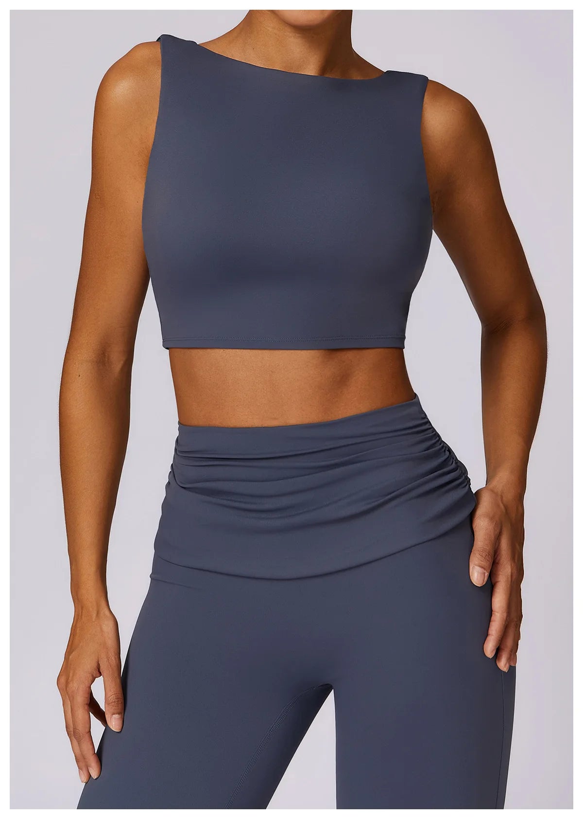 Sports Bra  Open Back Yoga Breathable Slim Fit  Tank Top With Removable Pads