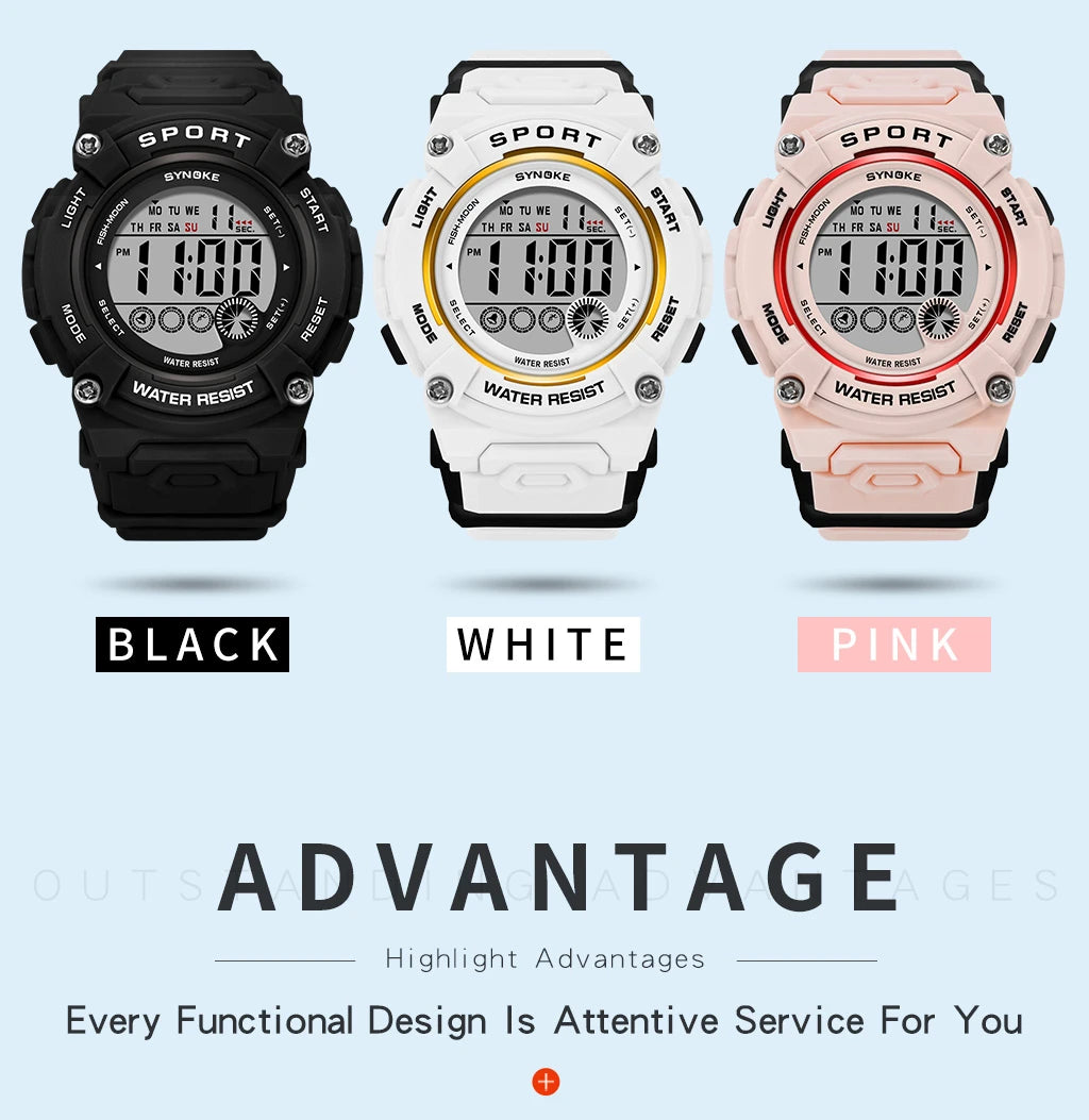 Student Watch Women's Watches Girls 50M Waterproof Watch Multifunctional Luminous Girl Boy Watch
