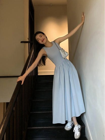 Women Chic A-Line Midi Dresses Female Bodycon Elegant Black White