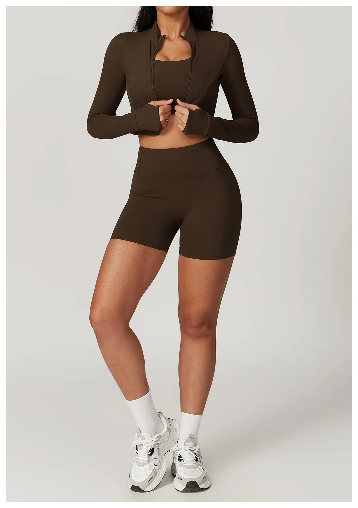 Yoga Set 3PCS  Sports Bra ，Jacket， Leggings