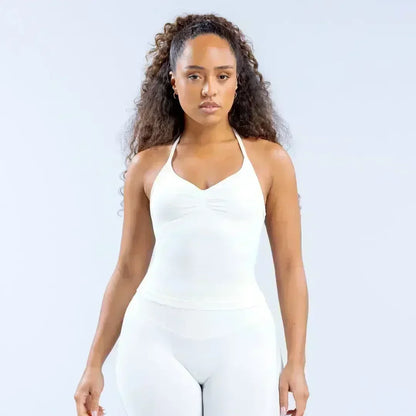 Yoga 2-piece Lace-up Tops and Shorts