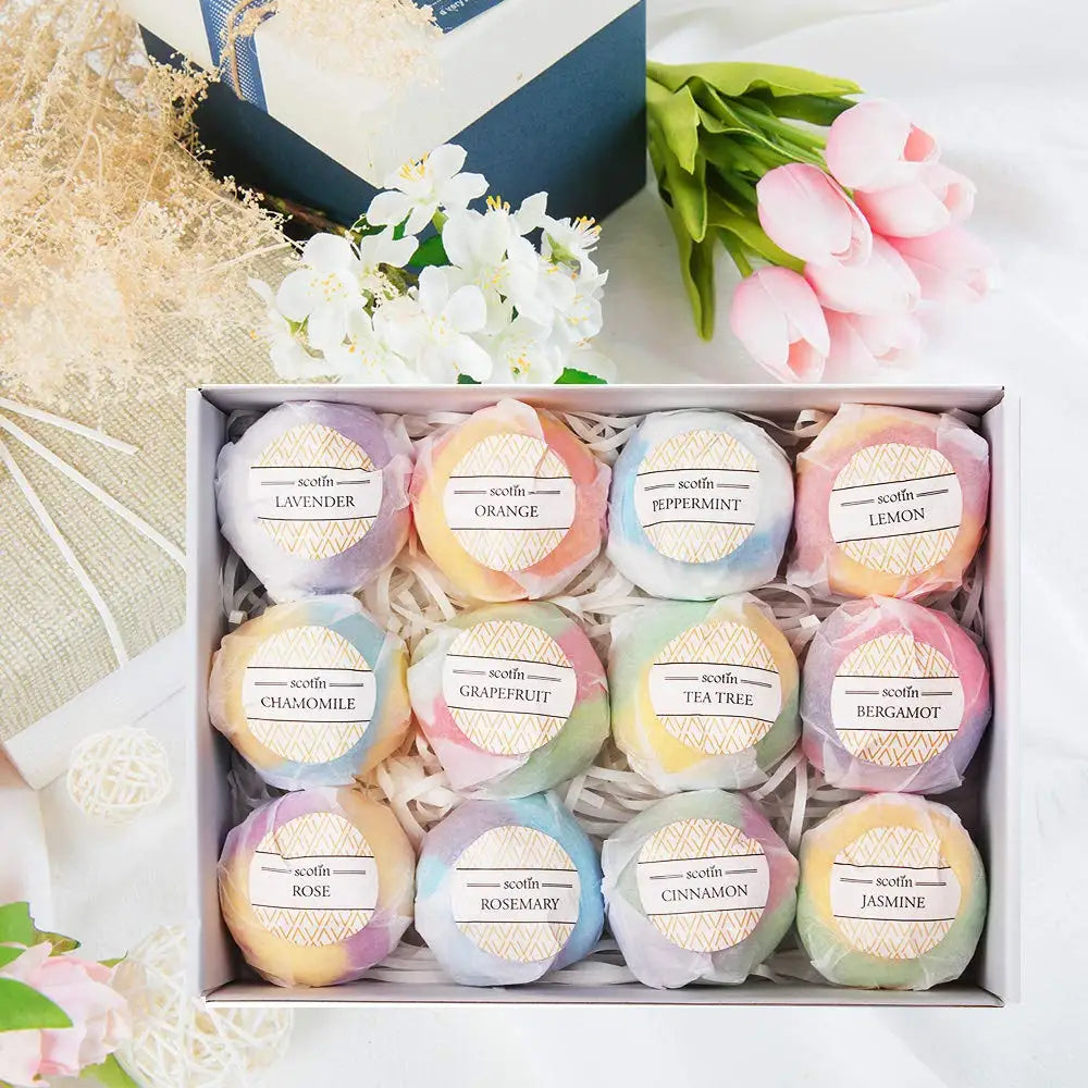 Bath Bombs for Kids and Women, Perfect Self Care Relaxing Spa