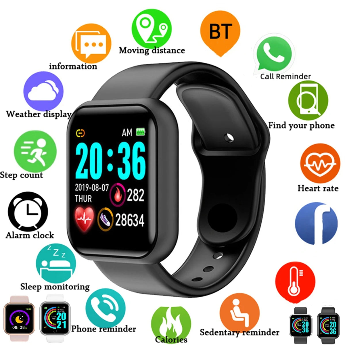 Fitness Tracker Smartwatch Women Watches Bracelet