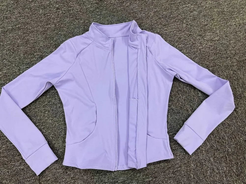 2 Pcs Gym Set  Jacket With Matching Leggings