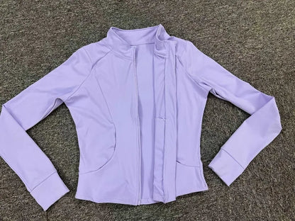 2 Pcs Gym Set  Jacket With Matching Leggings