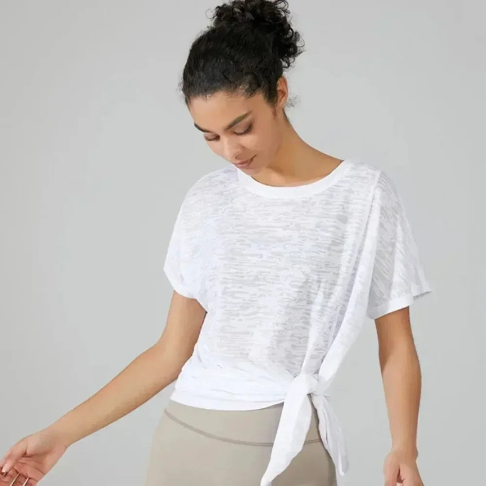 Yoga Shirts & Blouses. Short Sleeve Workout Sporty Woman Top