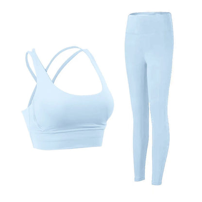 2 Piece Yoga Push Up  Sports Bra Leggings Suit