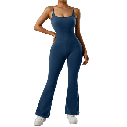 Sleeveless Yoga  Bodycon Rompers Backless