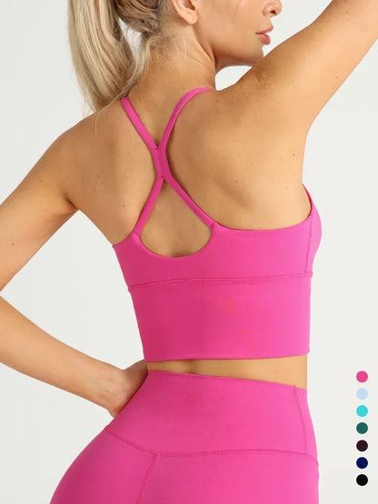 2 Piece Yoga  Set Push Up Sports Bra Leggings