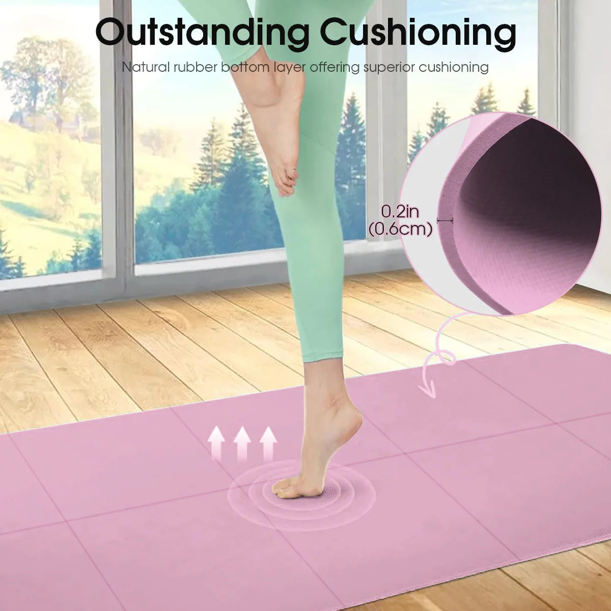 Exercise Pad for Women Home Gym Floor Workout