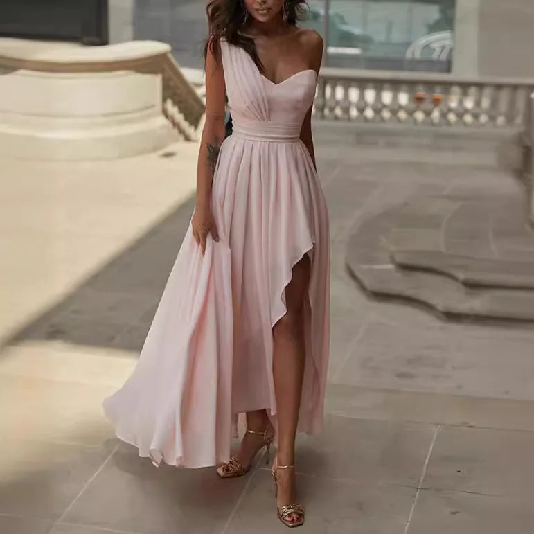 Sexy Evening Dresses Half High Collar Mid Calf Length