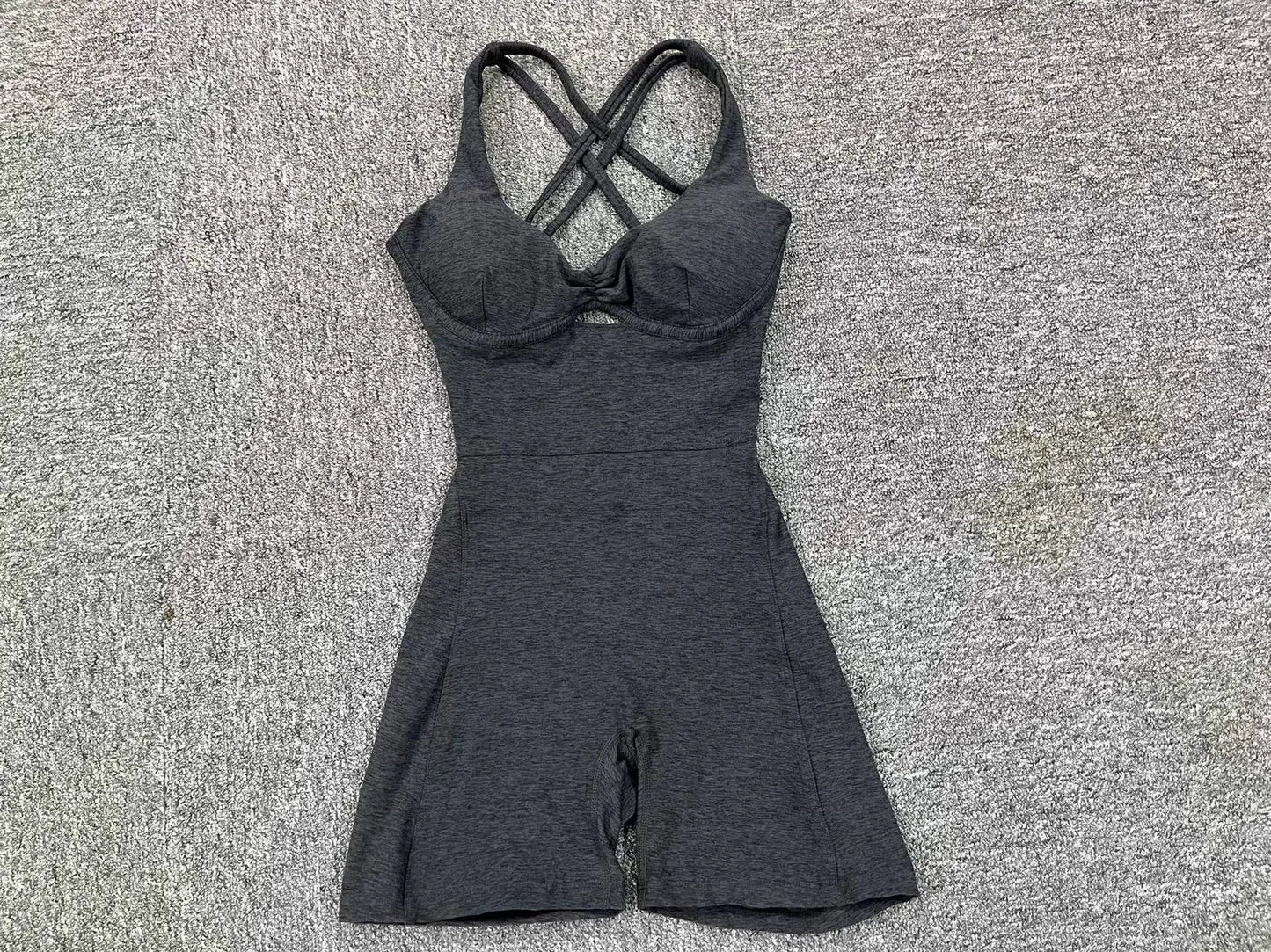 Adjustable double straps, Open back  V shape back design ,Removable pads BODYSUIT
