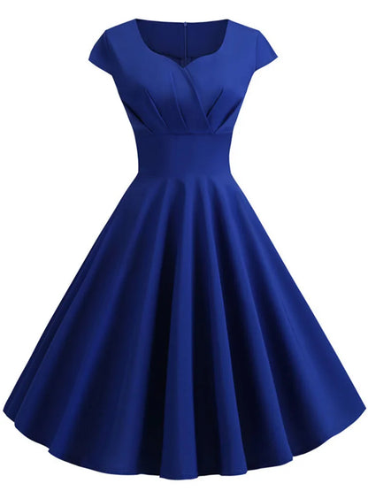 Pink Summer V Neck Vintage Robe Party  Dresses