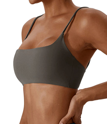 Super soft fabric back cross sports bra